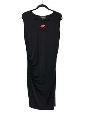 Honeylove Black Bodyshaping Midi Dress with Side Ruching NWT Size 1X